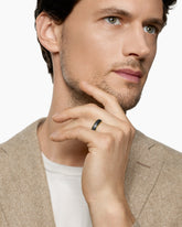 Streamline® Band Ring in 18K Yellow Gold with Forged Carbon, 6mm